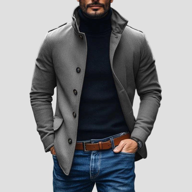 Parker | Casual Wool Blend Lapel Single-Breasted Short Coat
