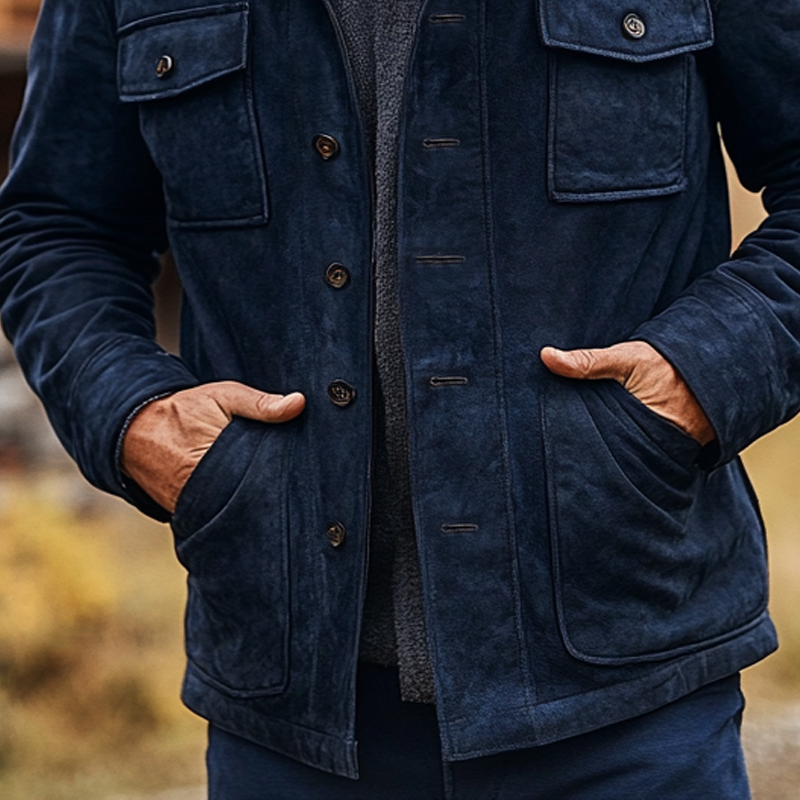 Spencer | Vintage Suede Lapel Coat