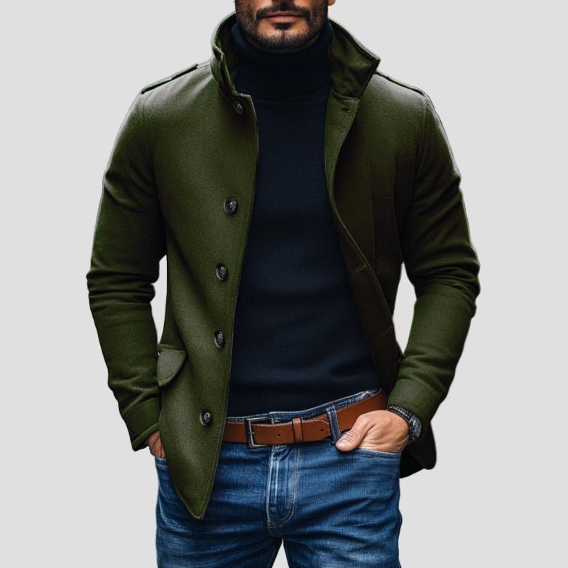 Parker | Casual Wool Blend Lapel Single-Breasted Short Coat