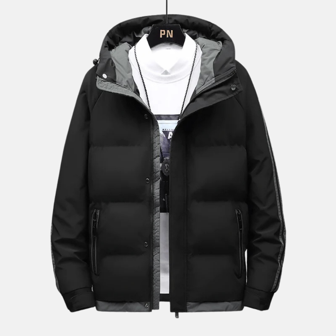 Case | Hip-Length Quilted Puffer Winter Jacket