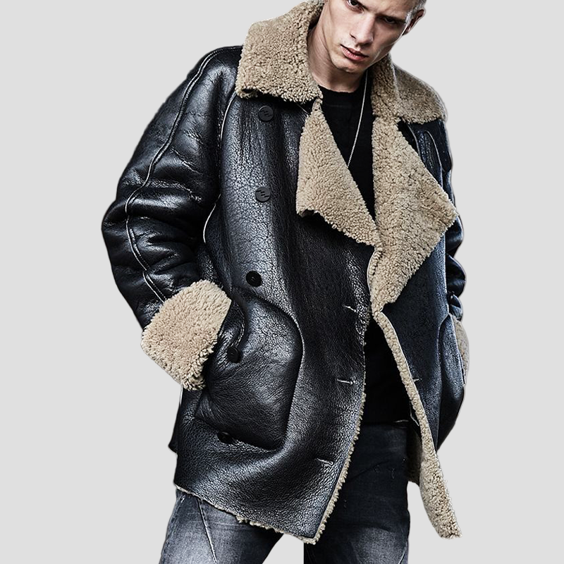 Carter | Textured Leather Short Coat