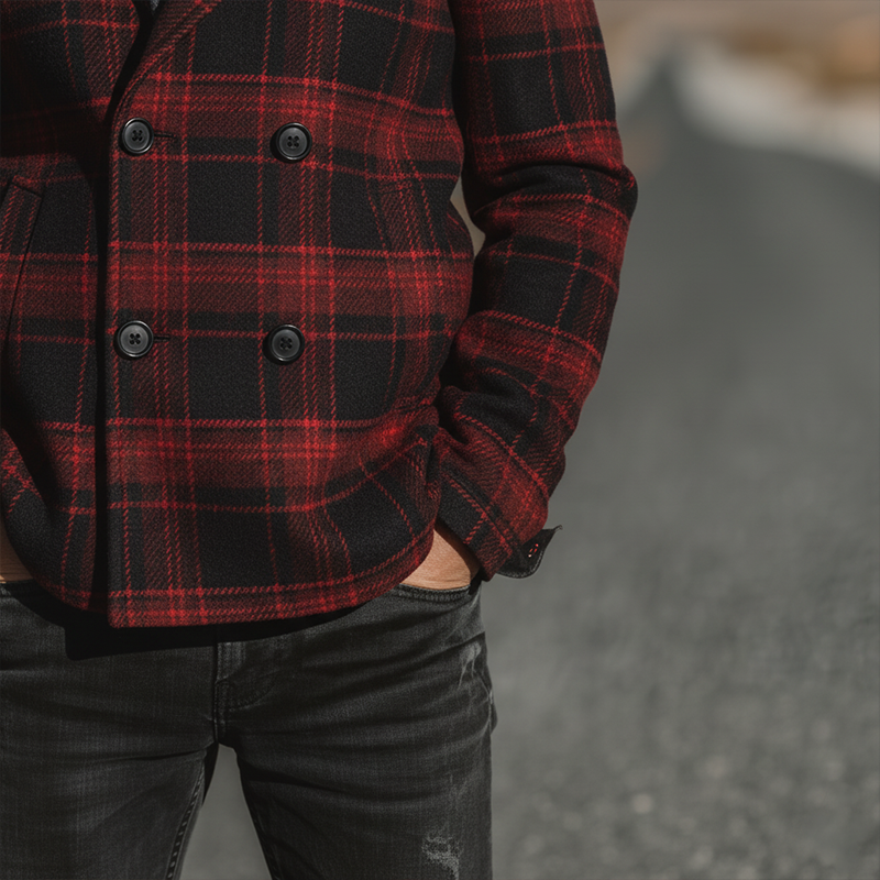 Holden | Plaid Wool Short Coat