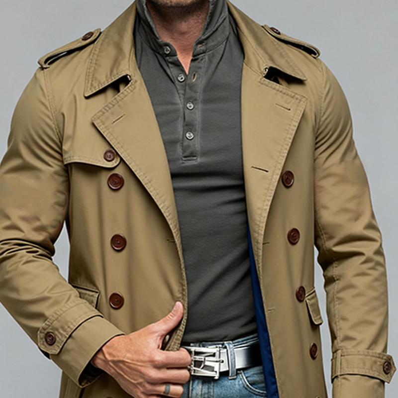 Tristan | Cotton Double-Breasted Coat