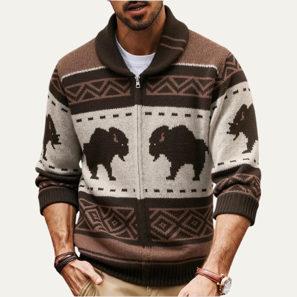 Landon | Buffalo Knit Cardigan