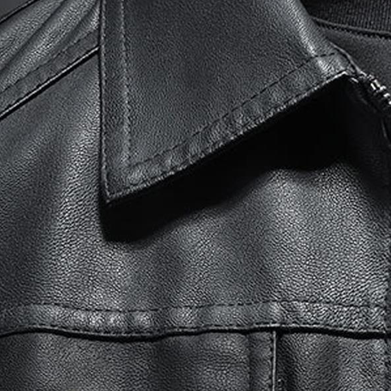 Brogan | Lapel Leather Biker Jacket