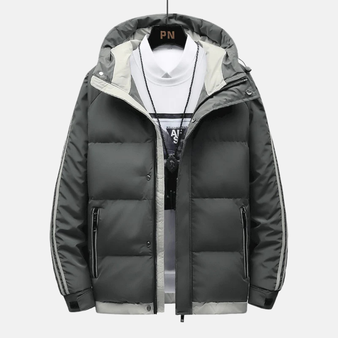 Case | Hip-Length Quilted Puffer Winter Jacket
