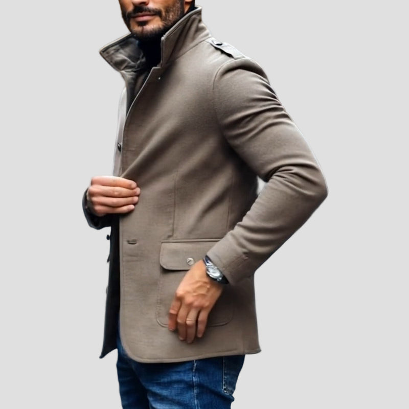 Parker | Casual Wool Blend Lapel Single-Breasted Short Coat