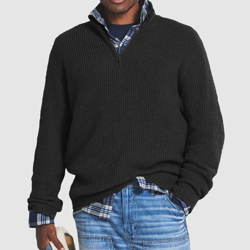 Declan | Business-Casual Cashmere Sweater with Zipper