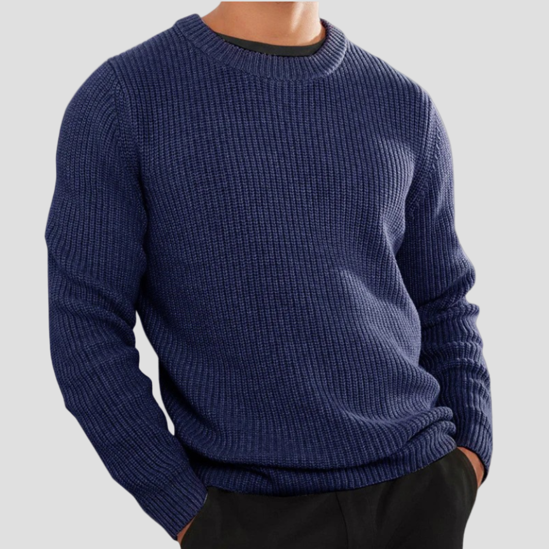Lane | Men’s Cotton Blend Ribbed Crewneck Sweater