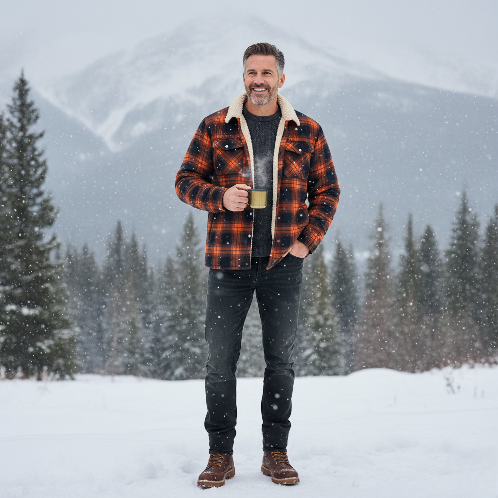 Quincy | Checkered Fleece Winter Jacket