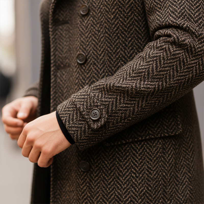 Dorian | Dark Brown Wool Coat