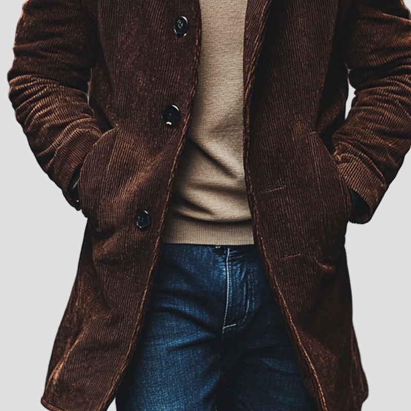 Casey | Corduroy Mid-Length Coat
