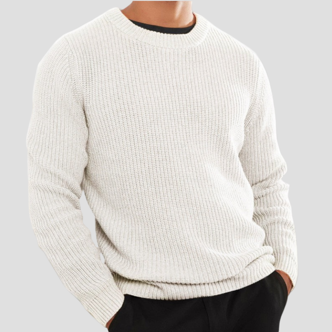 Lane | Men’s Cotton Blend Ribbed Crewneck Sweater
