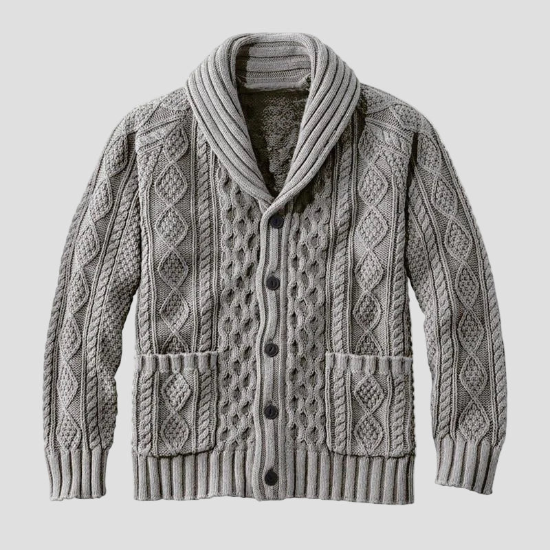 Franklin | Knitted Jacquard Retro Casual Cardigan