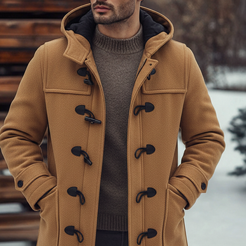 Rocco | Wool Blend Hooded Coat