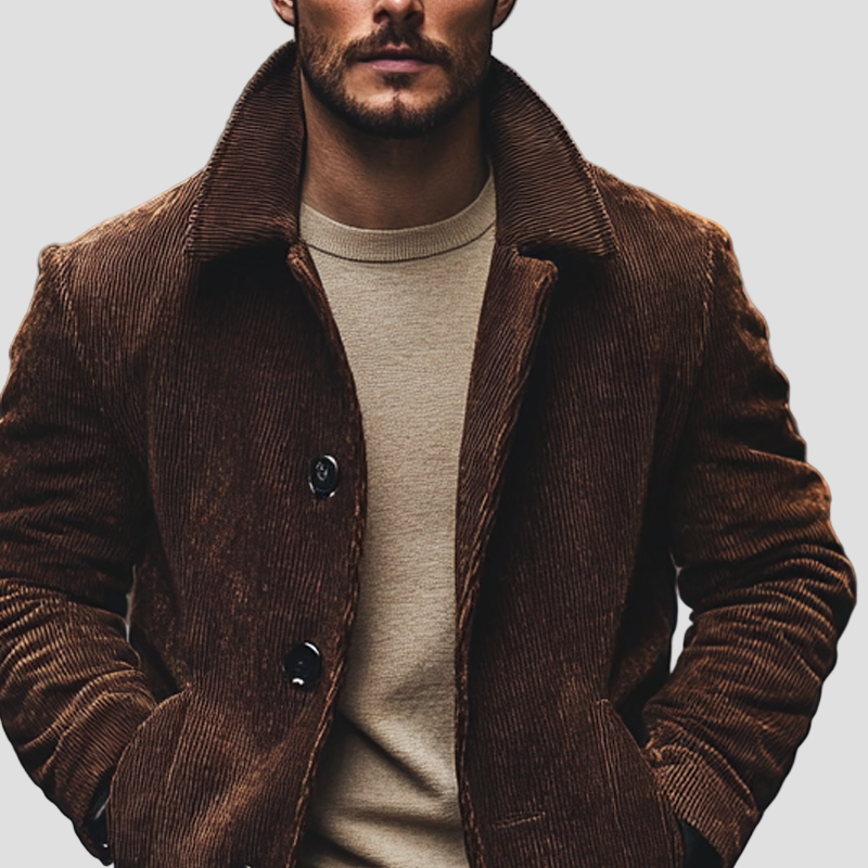 Casey | Corduroy Mid-Length Coat