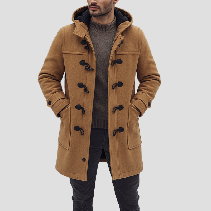 Rocco | Wool Blend Hooded Coat