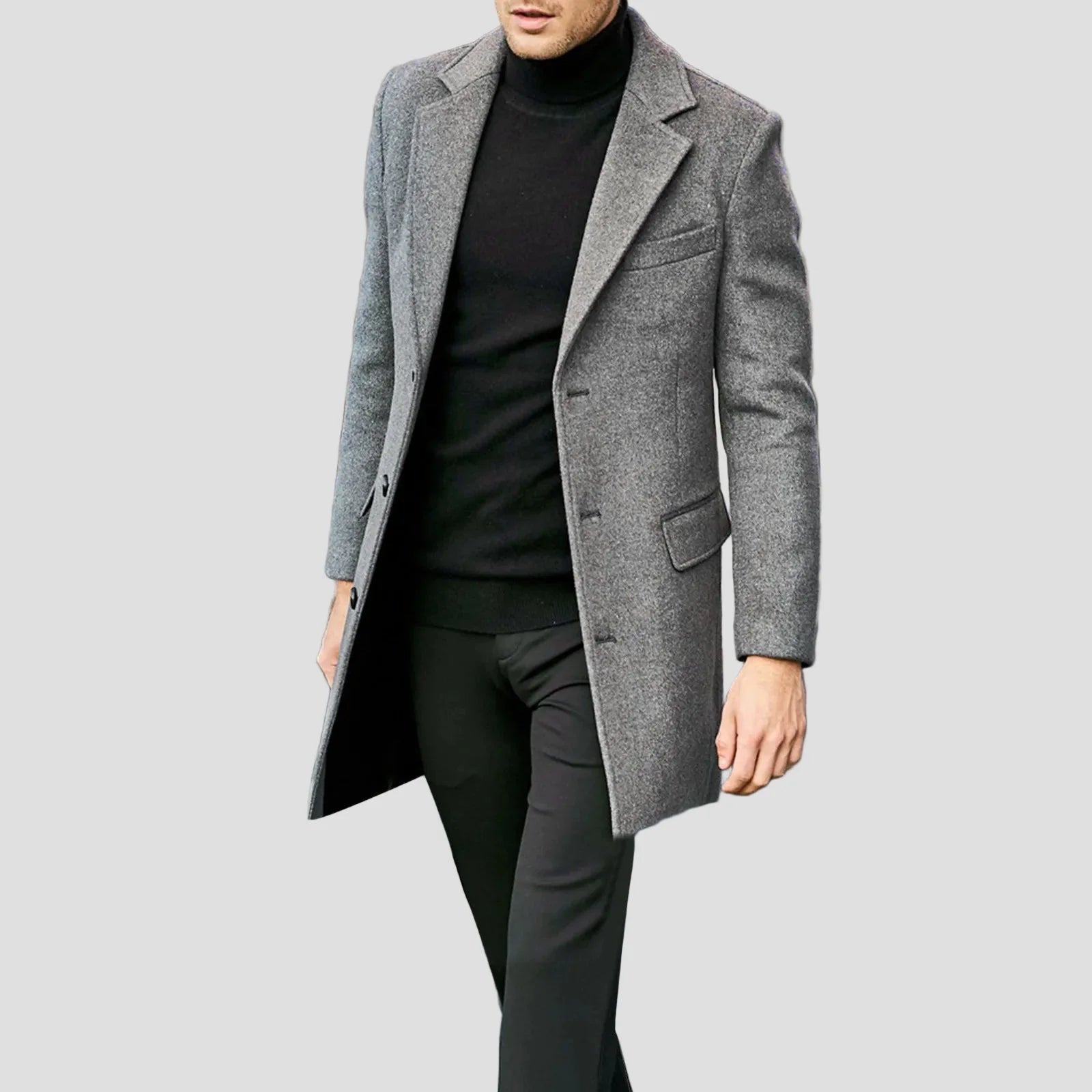 Alec | Men's Single-Breasted Notch Lapel Coat