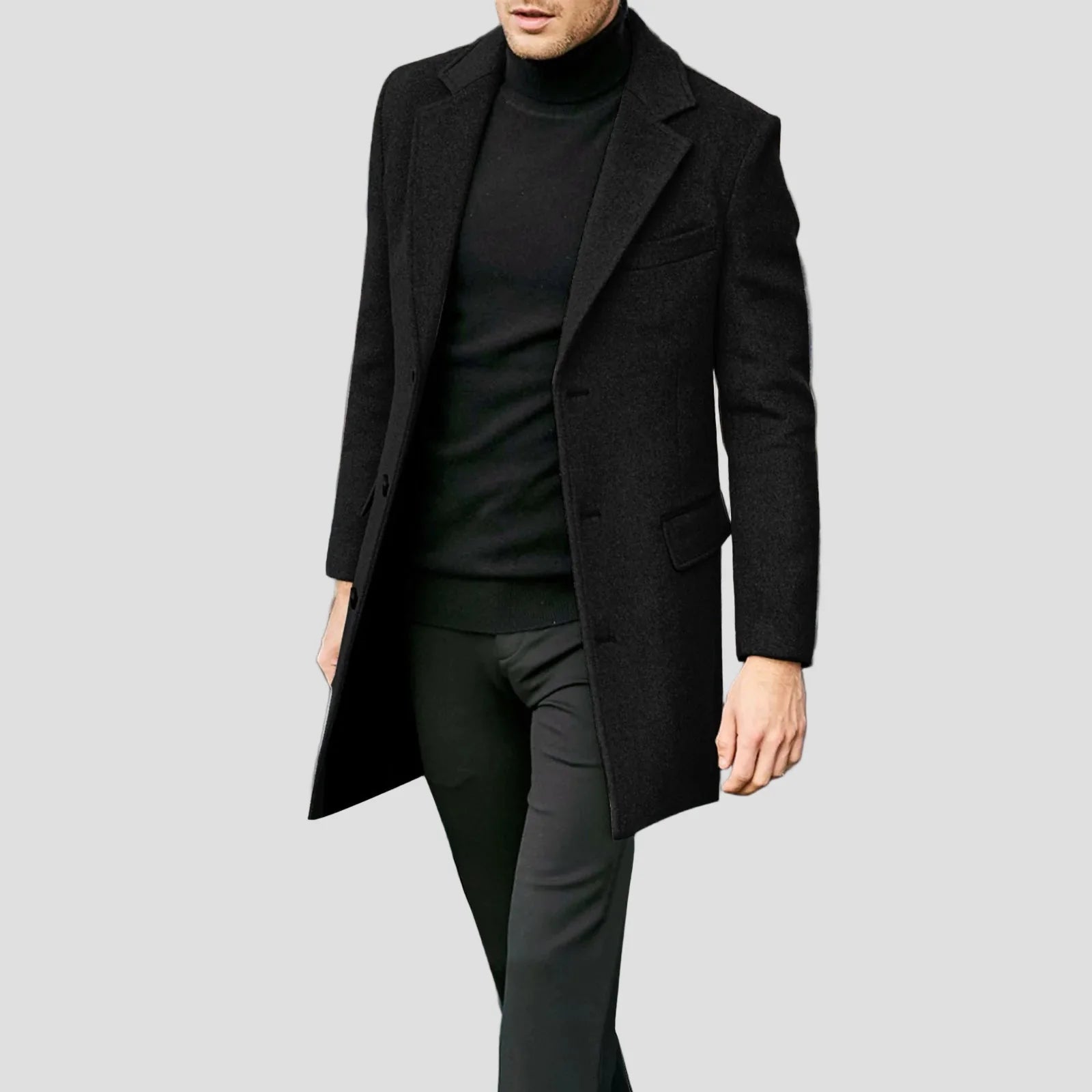 Alec | Men's Single-Breasted Notch Lapel Coat
