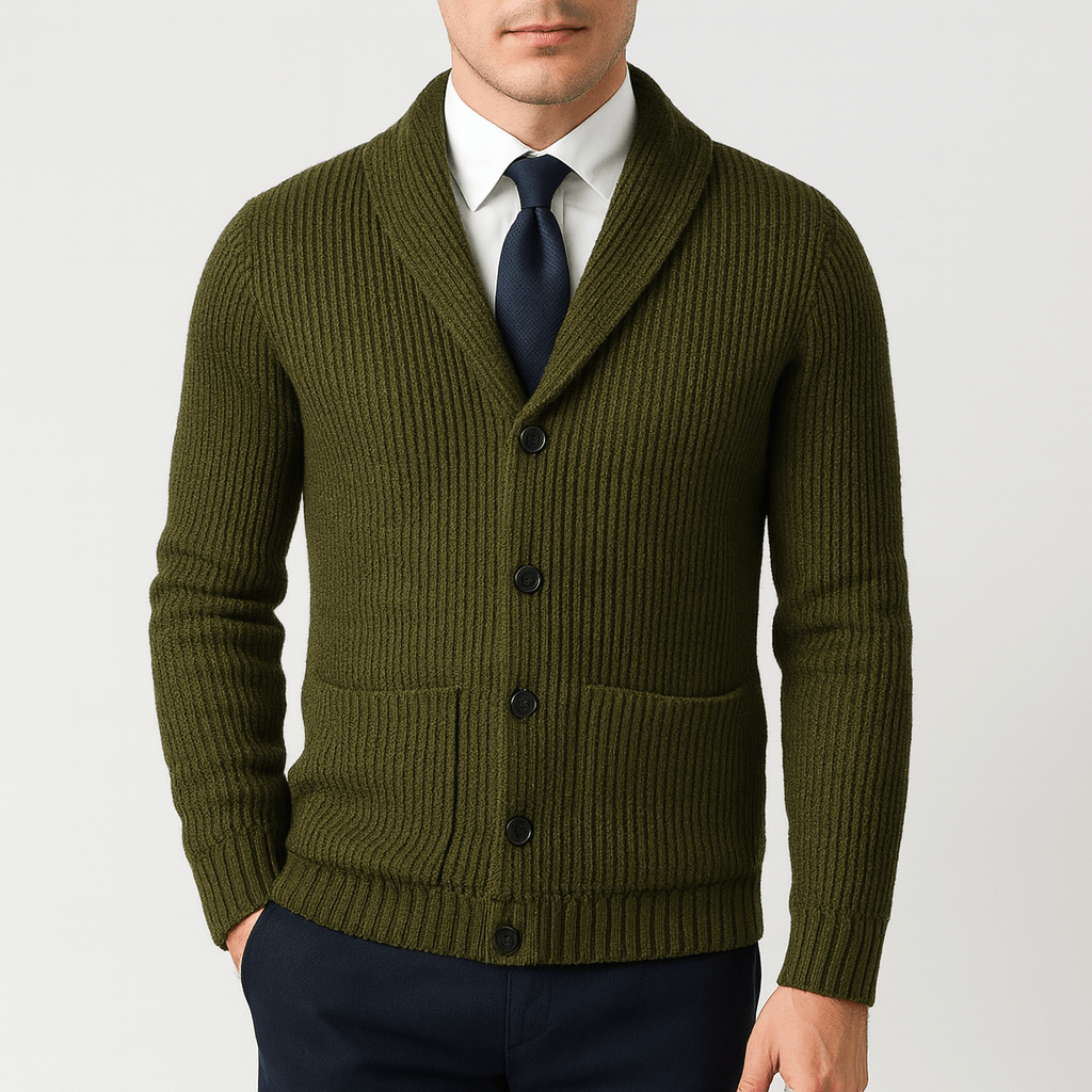 John | Button-Up Knit Cardigan for Men
