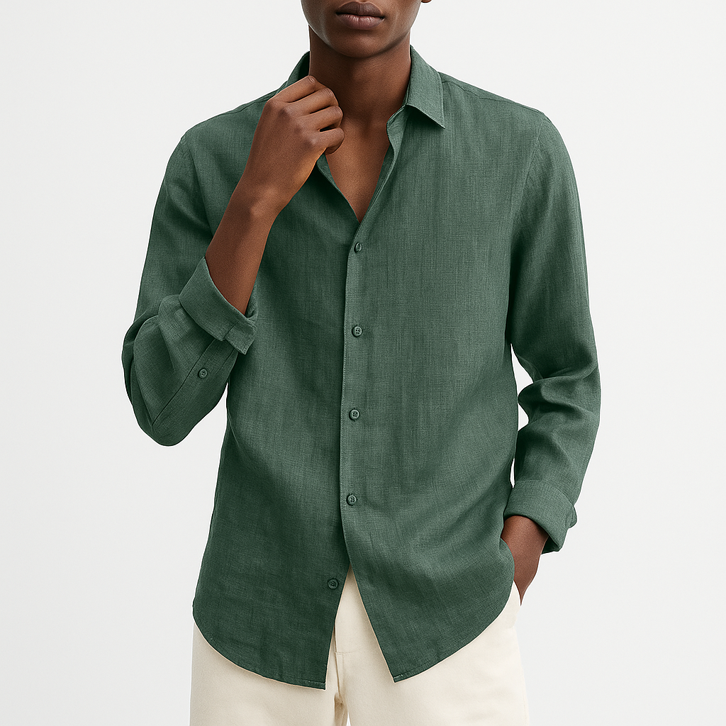 Ethan | Classic Linen Shirt for Men