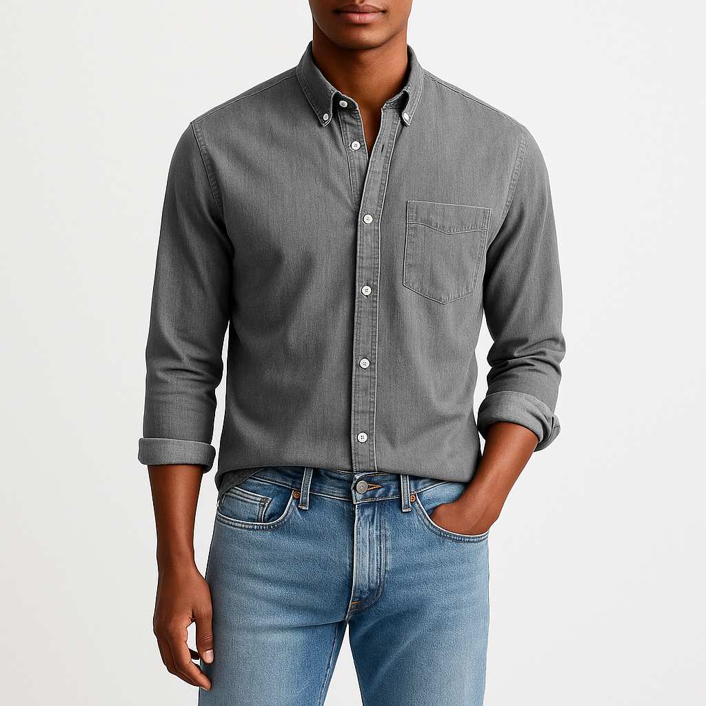 Alex | Cotton Button-Up Shirt for Men