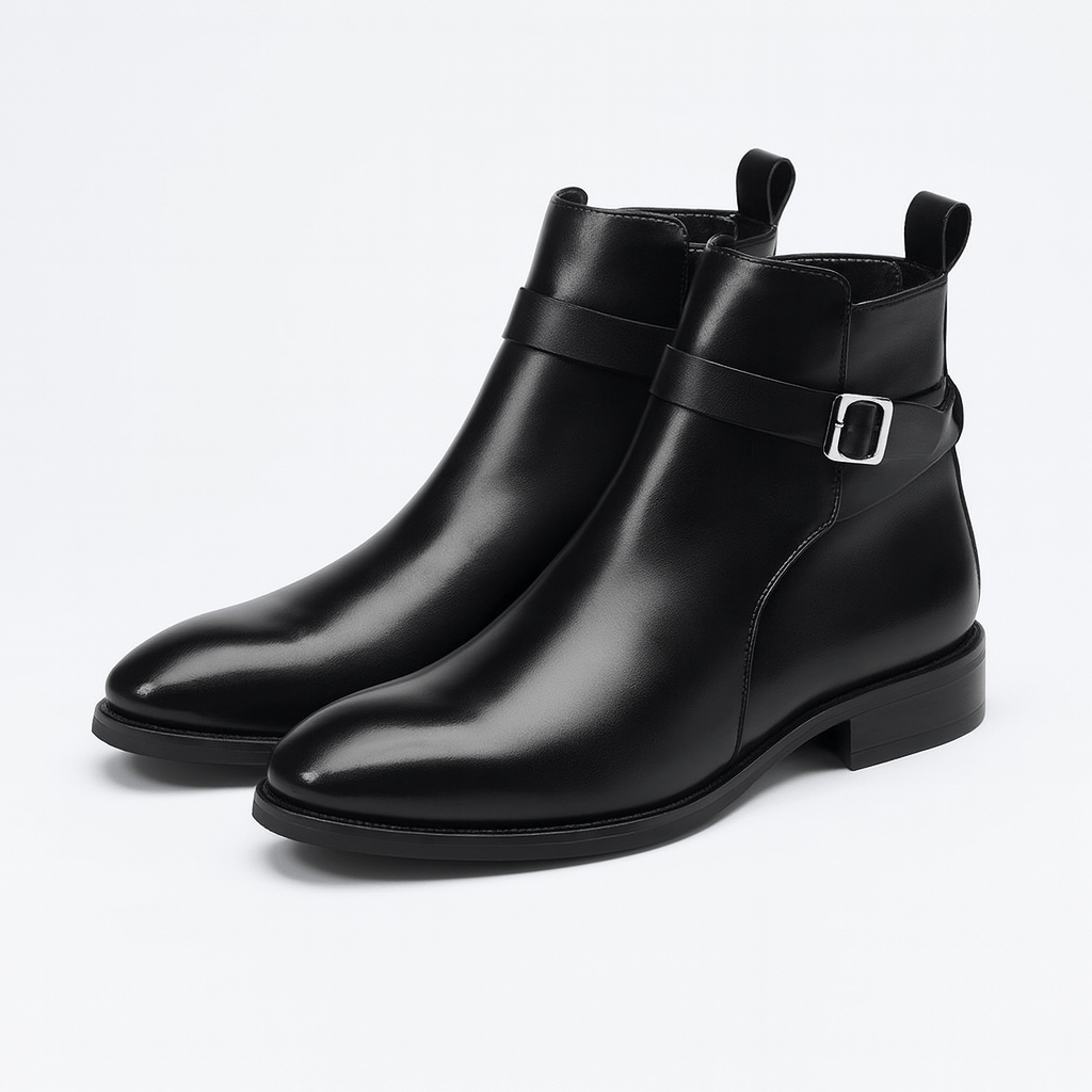 Matt | Executive Leather Zip Boots for Men