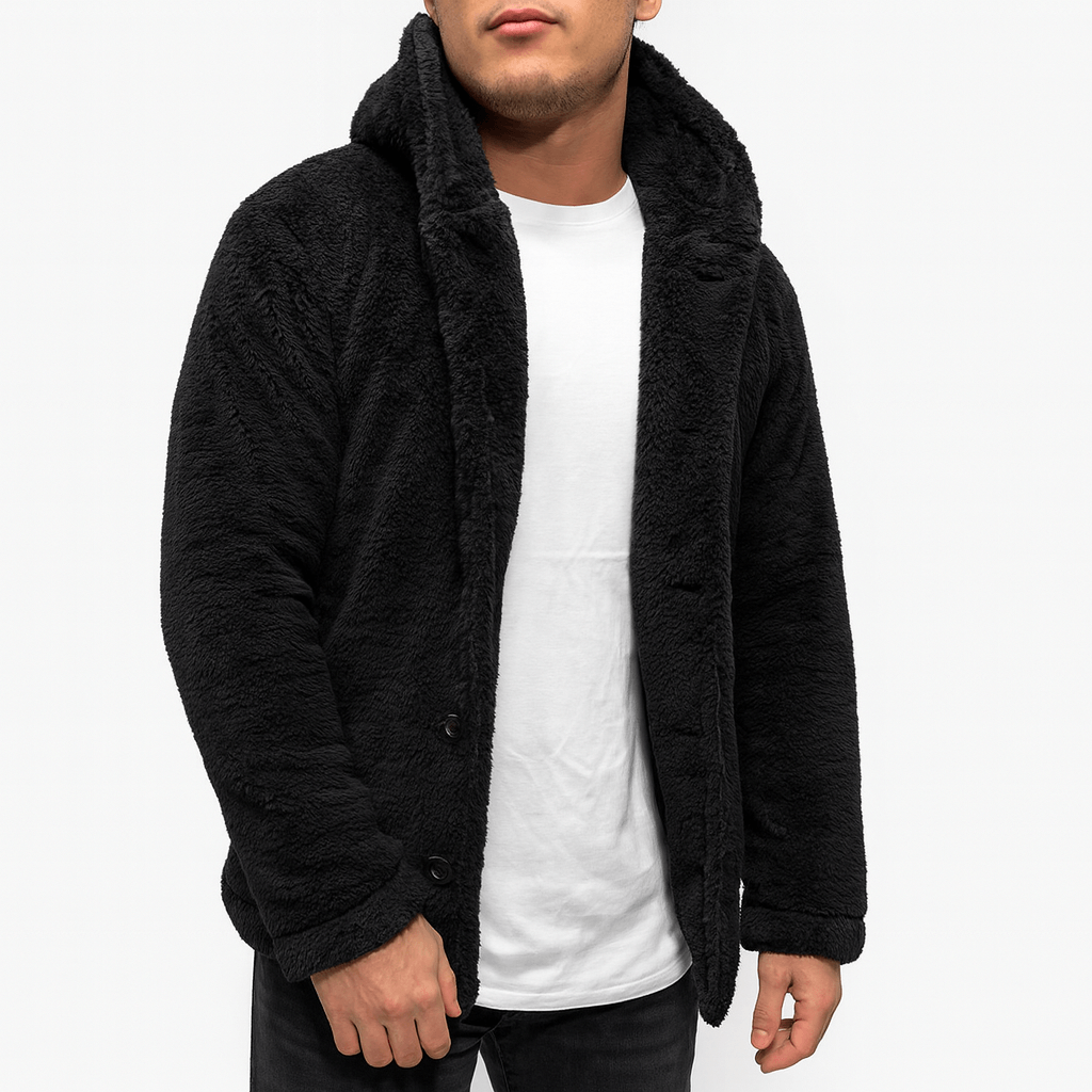 Josh | Cozy Fleece Hooded Cardigan for Men