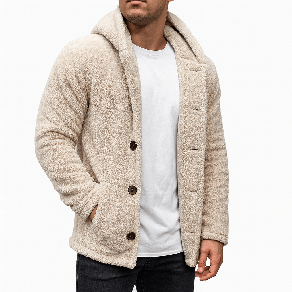 Josh | Cozy Fleece Hooded Cardigan for Men