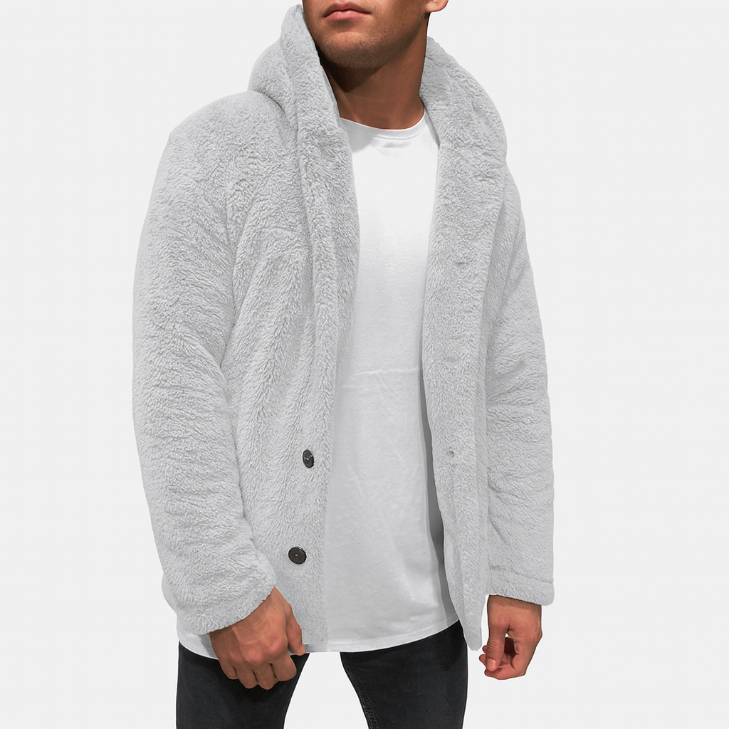 Josh | Cozy Fleece Hooded Cardigan for Men