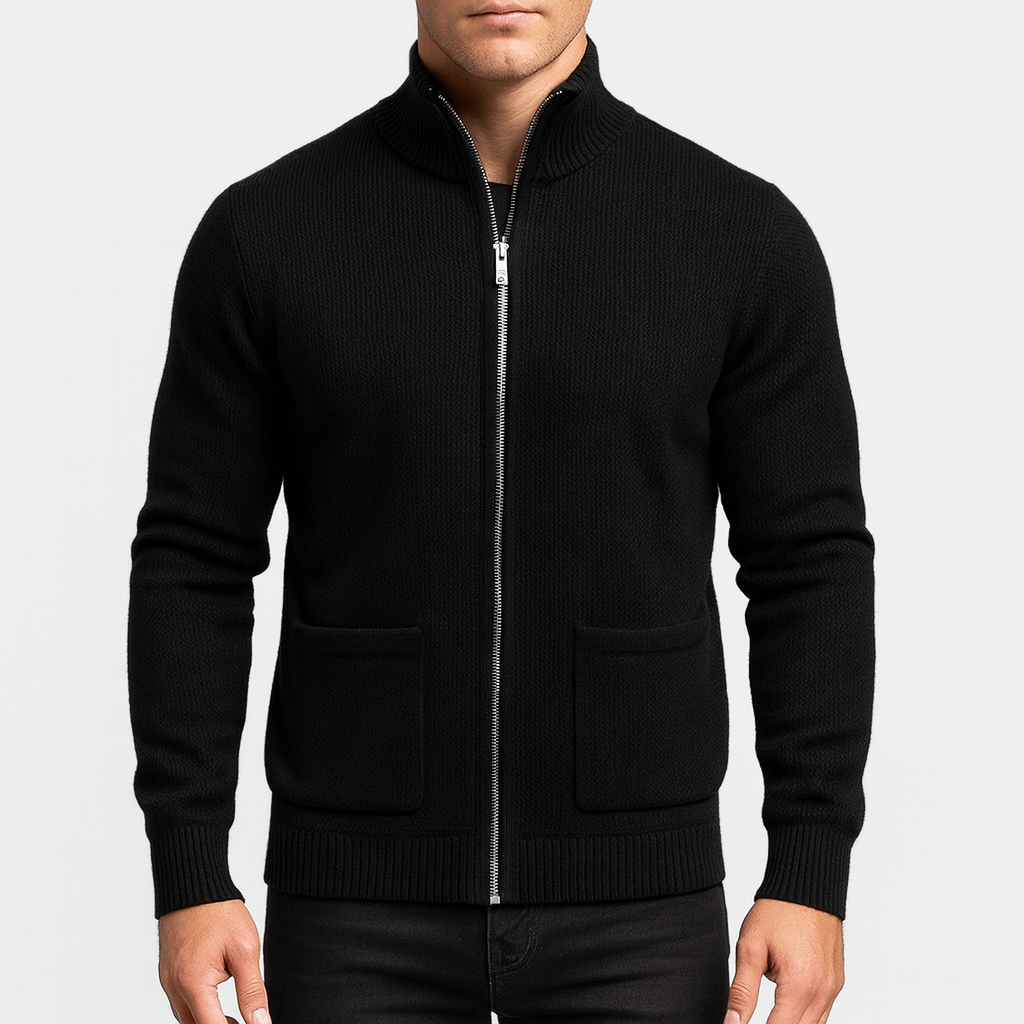 Luke | Full-Zip Cotton Cardigan for Men