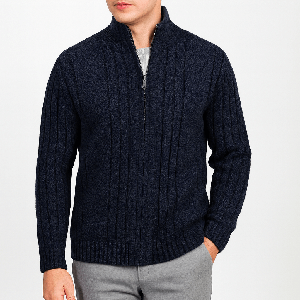 Alex | Cozy Full-Zip Fleece Cardigan for Men