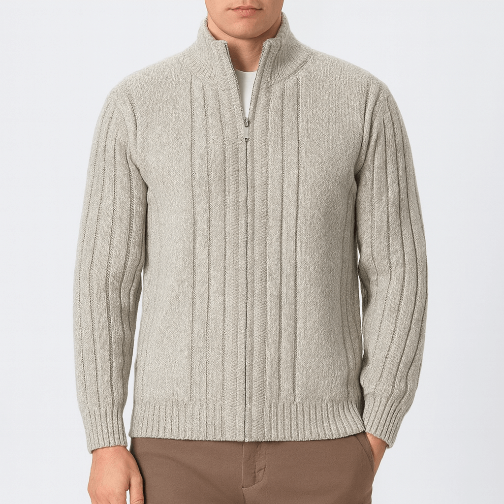Alex | Cozy Full-Zip Fleece Cardigan for Men
