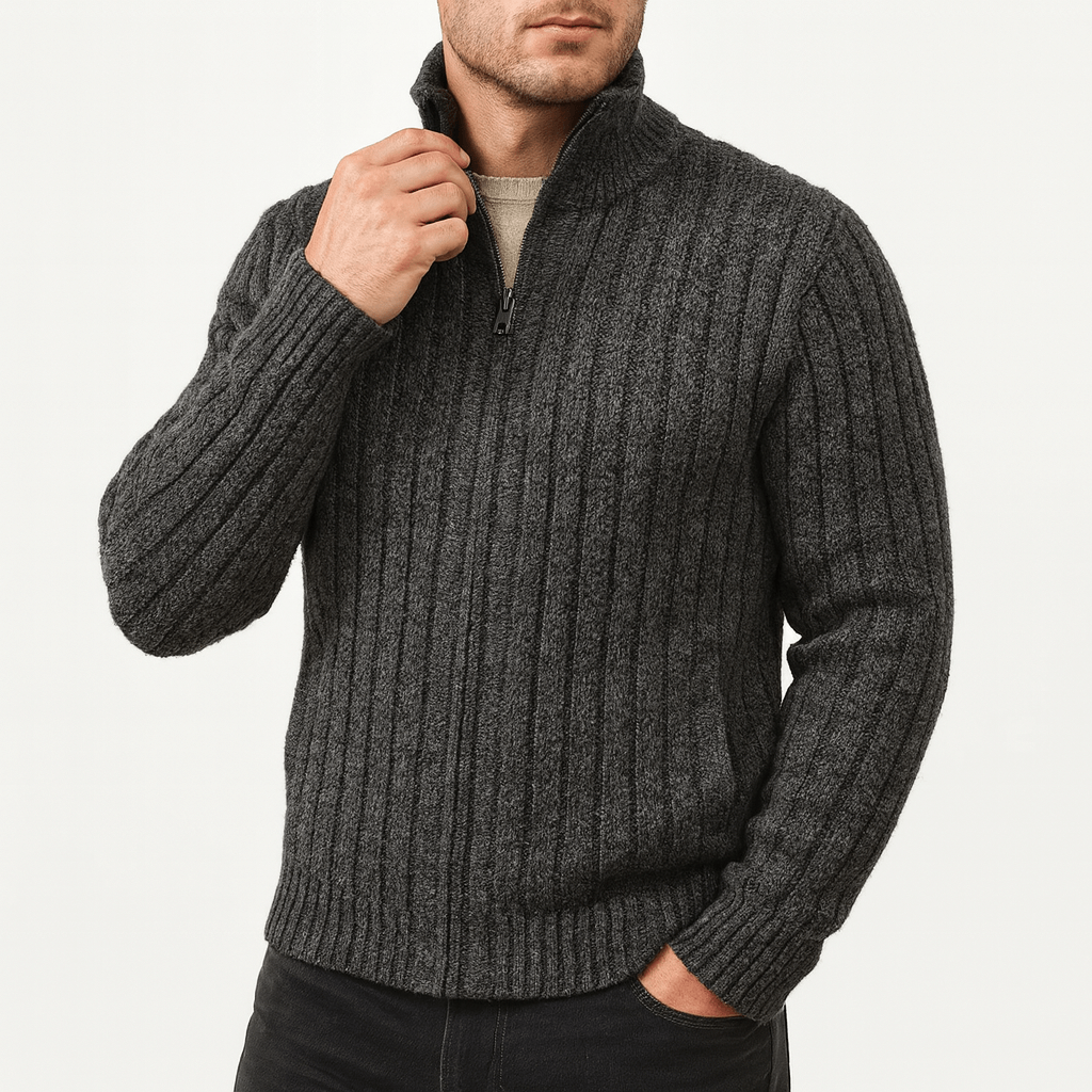 Alex | Cozy Full-Zip Fleece Cardigan for Men
