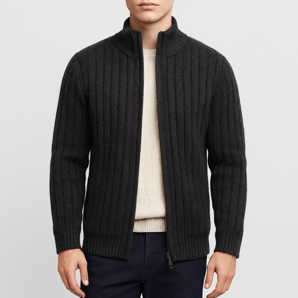 Alex | Cozy Full-Zip Fleece Cardigan for Men