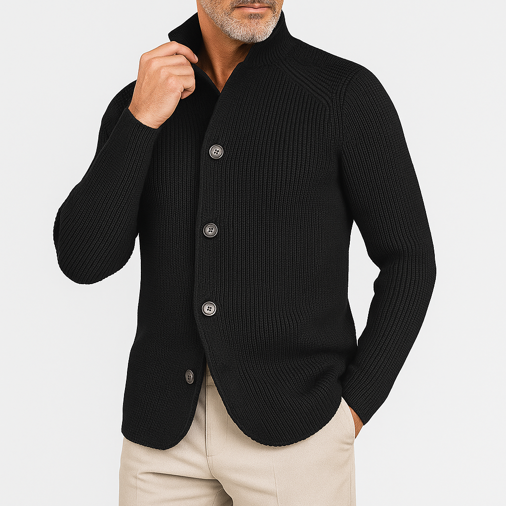 Mike | Cozy Knit Cardigan with Button Detail