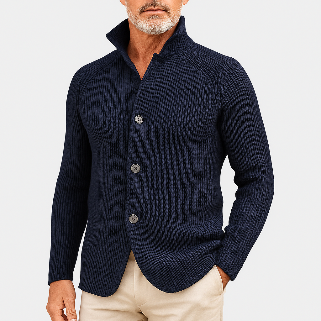 Mike | Cozy Knit Cardigan with Button Detail