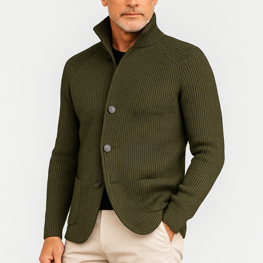 Mike | Cozy Knit Cardigan with Button Detail