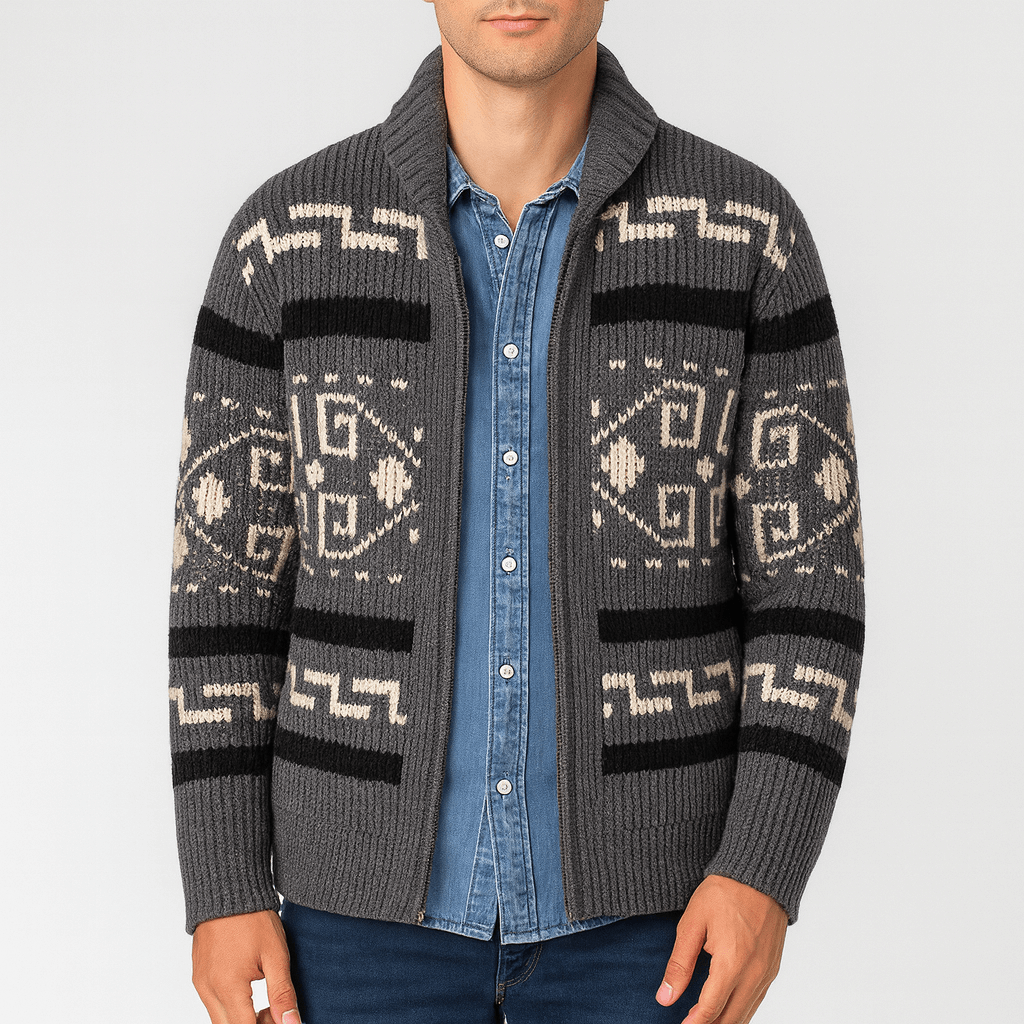 Mike | Knit Zip-Up Cardigan for Men