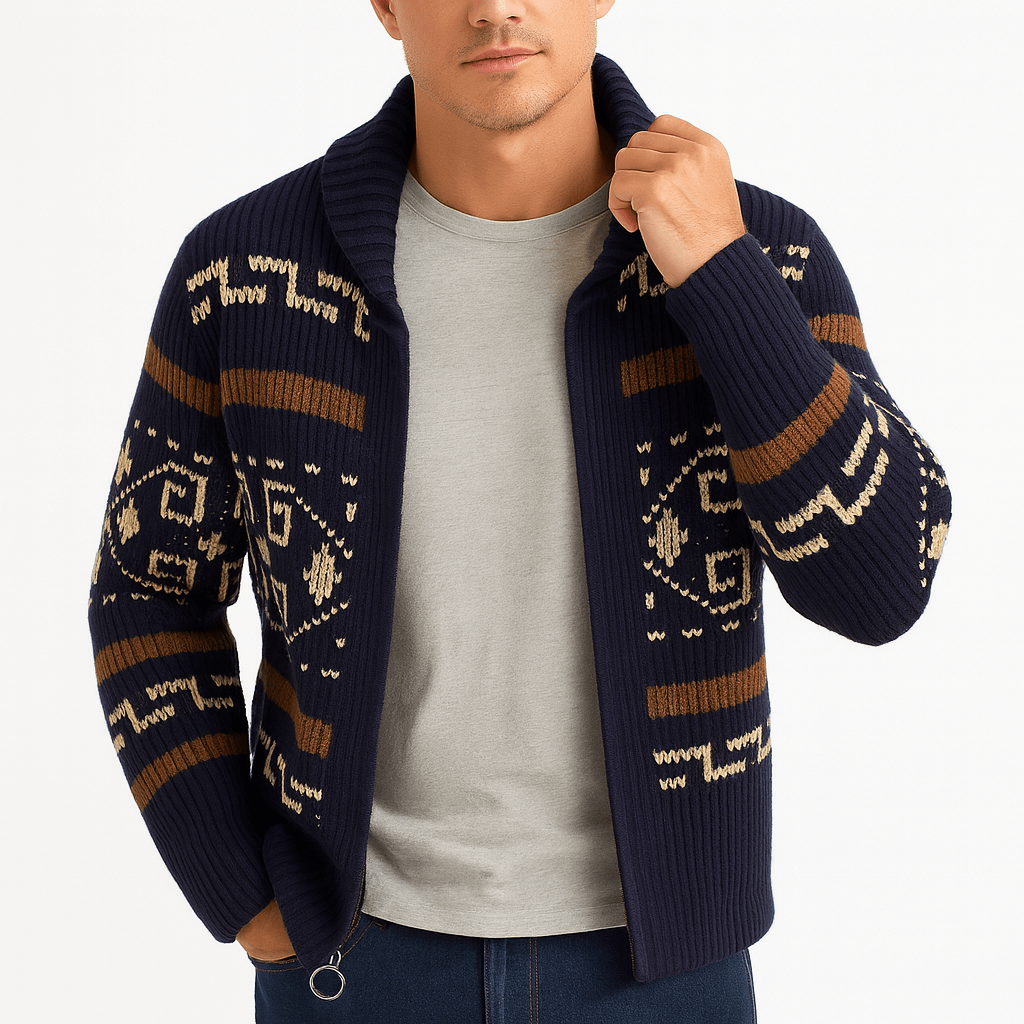 Mike | Knit Zip-Up Cardigan for Men