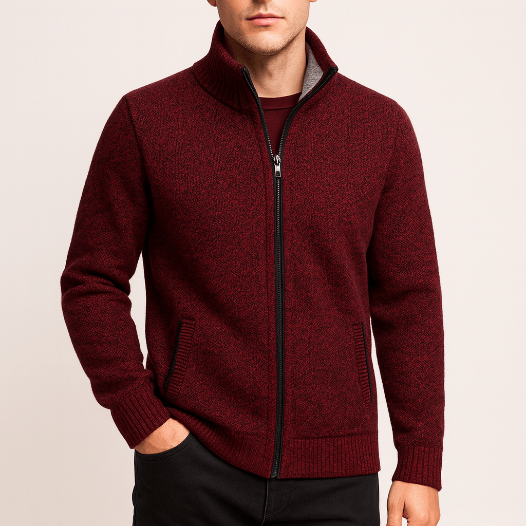 John | Knitted Zip Cardigan for Men