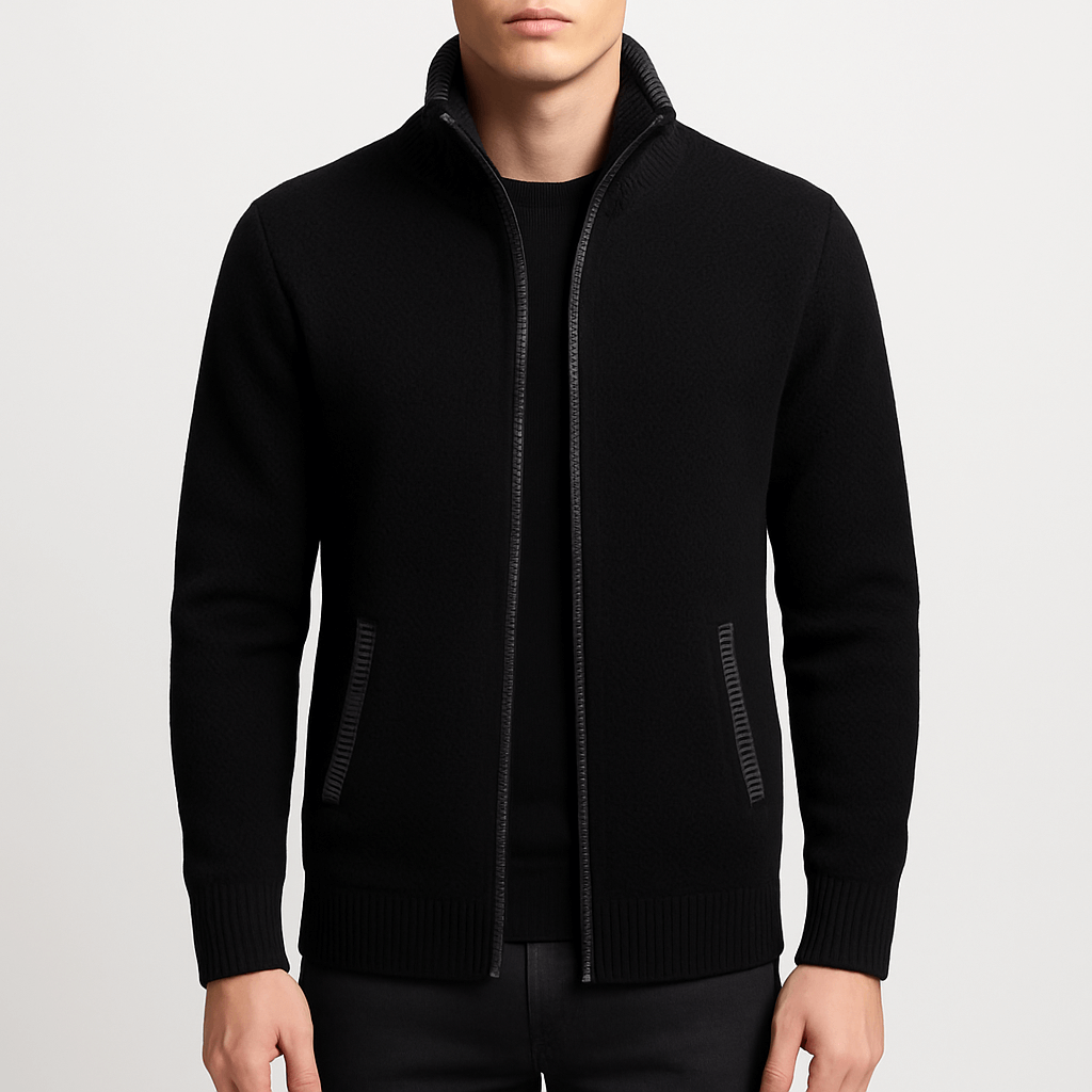 John | Knitted Zip Cardigan for Men