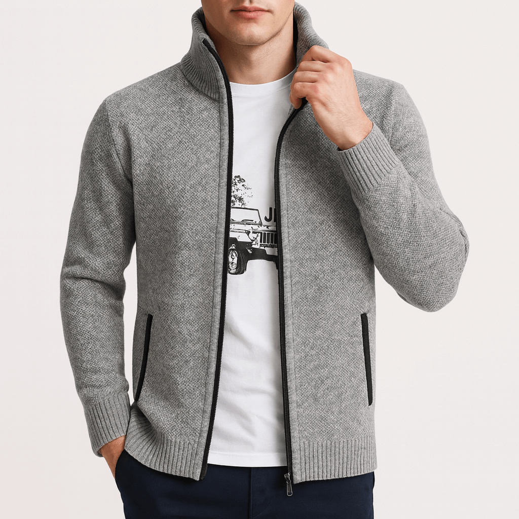 Alex | Knitted Zip Cardigan for Men