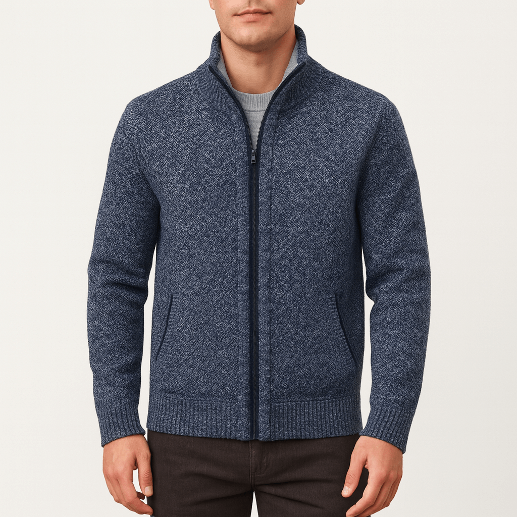 John | Knitted Zip Cardigan for Men