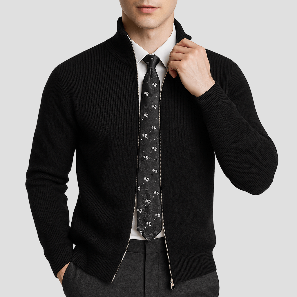 Levi | Cozy Knitted Zip Sweater