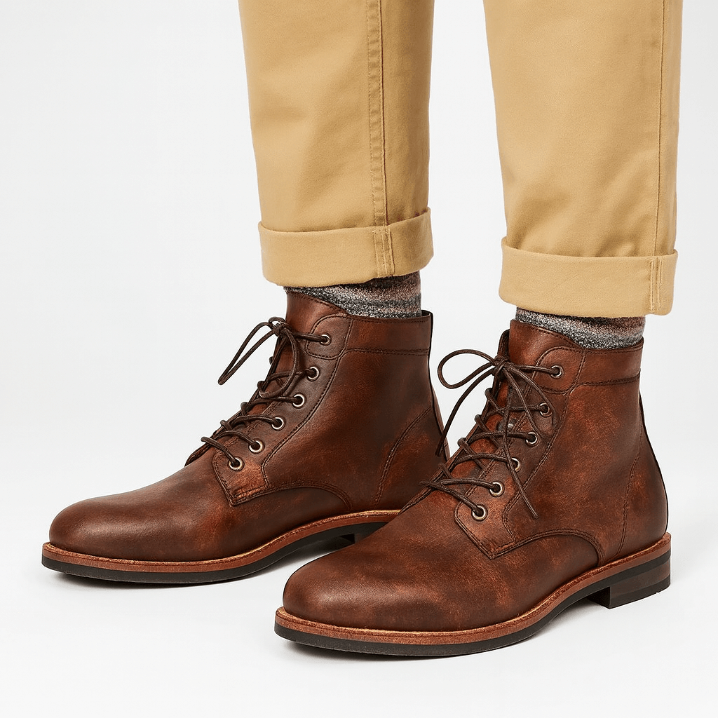 Alex | Elegant Leather Lace-Up Boots