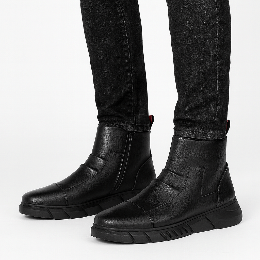 Josh | Premium Leather Zip Ankle Boots