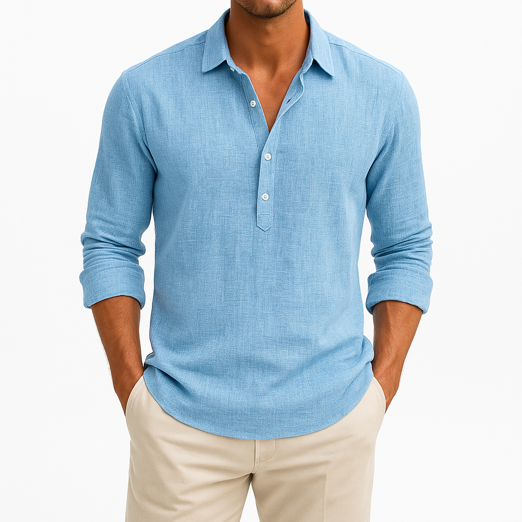 Mike | Linen Button-Up Shirt for Men