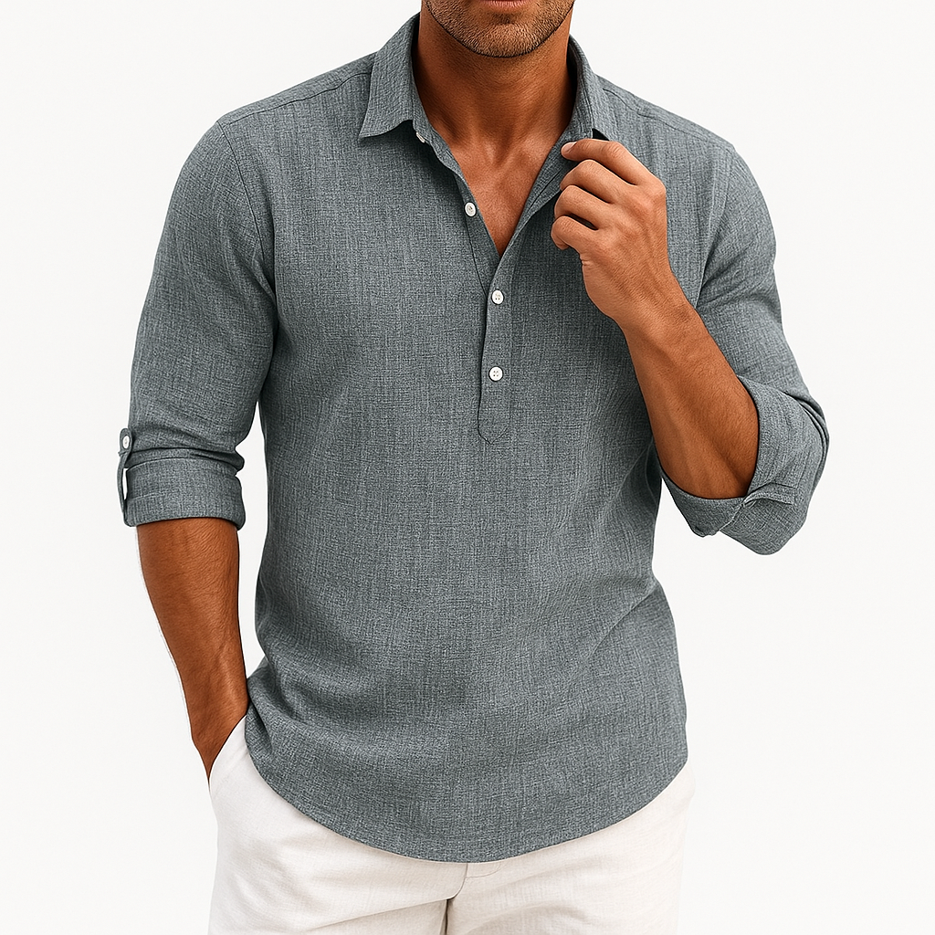 Mike | Linen Button-Up Shirt for Men