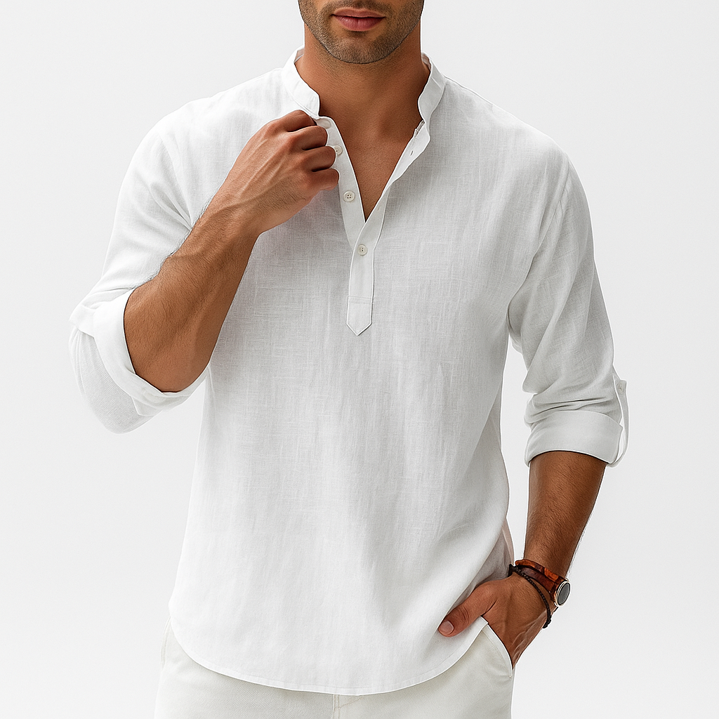 Mike | Longline Linen Shirt for Men
